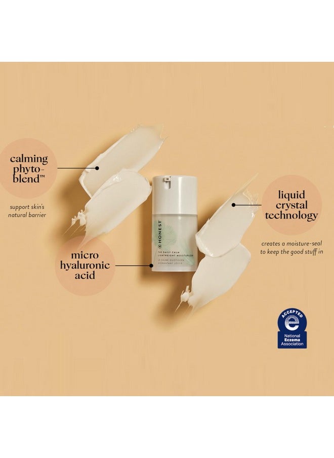 Honest Beauty Honest Beauty The Daily Calm Lightweight Moisturizer for Sensitive Skin | Hyaluronic Acid + Calming Phyto-Blend | EWG Verified, Vegan + Cruelty Free | 1.7 fl oz  - Image 2