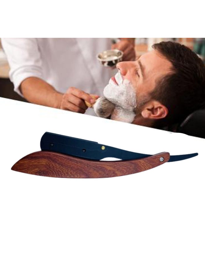 Estrico Professional Cut Throat Razor Kit, All Matte Black Straight Razor Barber Razor, Premium Quality Straight Edge Razor, Moustache Beard Shaving Razor, Single Blade Razor (Wooden Handle)  - Image 2