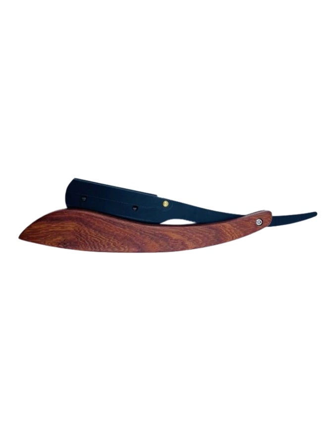 Estrico Professional Cut Throat Razor Kit, All Matte Black Straight Razor Barber Razor, Premium Quality Straight Edge Razor, Moustache Beard Shaving Razor, Single Blade Razor (Wooden Handle)  - Image 1
