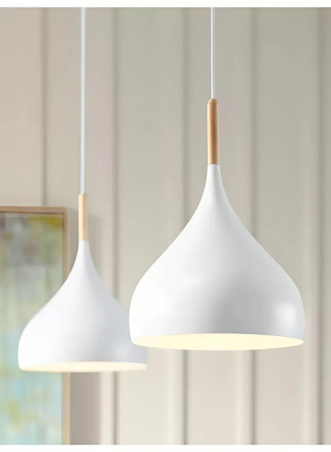 twixle Aluminium White Ceiling Hanging Light, Circlular Shape Pendant for Dining Table, Living Room, Bedroom, Restaurant, Office, Cafe, Pendant Lamp (Bulb Not Included) (9 Inchi White) (Pack of 1) - Image 2