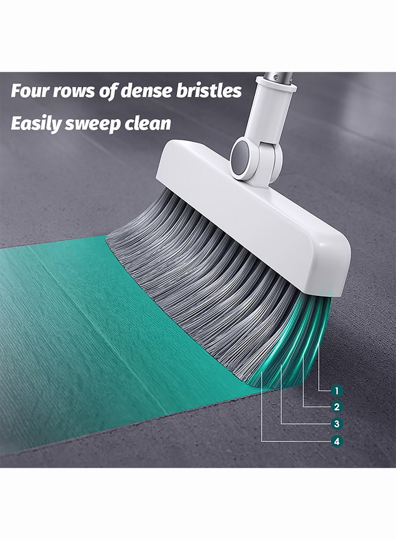 Broom and Dustpan Set with floor brush, 3-in-1 household cleaning kit with 180°Rotating Head and Dustpan Teeth, Upright storage Broom Set for Home Kitchen Bathroom Office  - Image 5