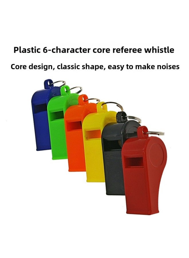High-pitched Whistle Children's Whistle Plastic Whistle Survival Whistle Football Referee Whistle Physical Education Teacher Emergency Whistle-Color:Oval Storage Box With Lanyard And Mouthguard (default Black)