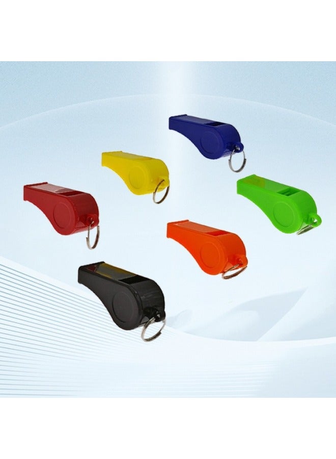 High-pitched Whistle Children's Whistle Plastic Whistle Survival Whistle Football Referee Whistle Physical Education Teacher Emergency Whistle-Color:Oval Storage Box With Lanyard And Mouthguard (default Black)