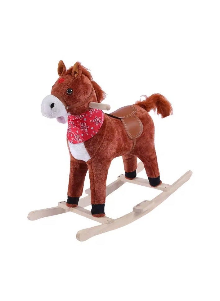 DEHKAH Rocking Horse for Kids with Music, Waving Tail and Safety Handle  - Image 1
