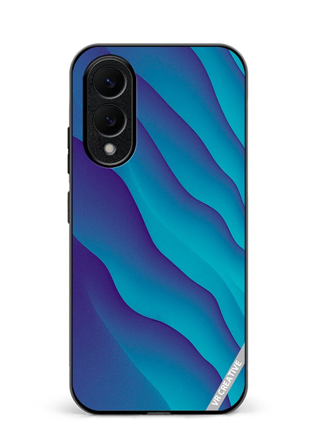 VR CREATIVE Protective Case Cover For Samsung Galaxy S25 Edge Blue Abstract Design Multicolour