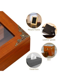 WINOMO 24 Pcs Corner Protectorvintage Metal Book Corner Protector Album Corner Decorative Protector Cover (Antique Bronze)  - Image 4