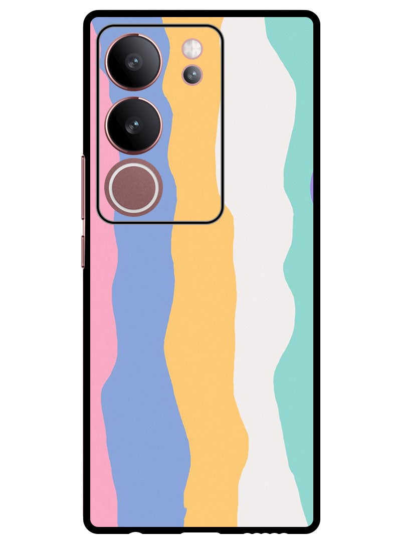 Theodor Protective Case Anti Scratch Shock Proof Bumper Cover For Vivo V29 - V29 Pro Colourful stripes - Image 1