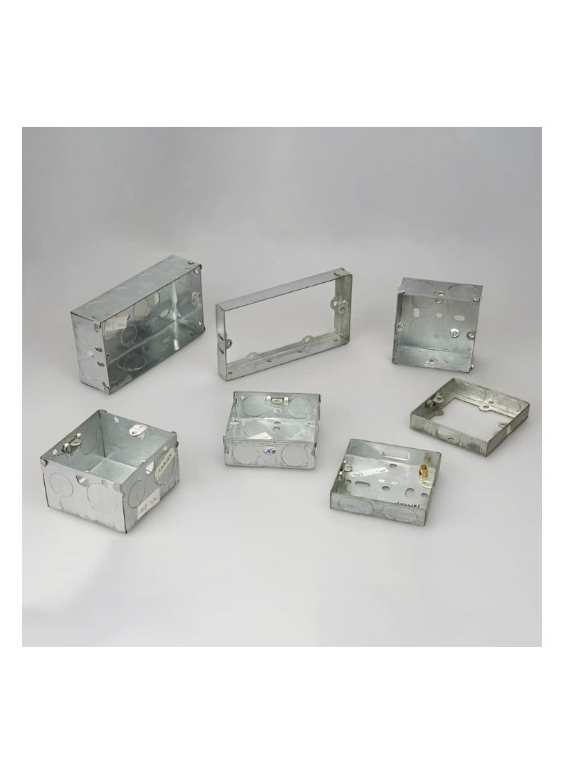 KNP - KNP Electrical Metal Back Box (150x150x75 mm) in a pack of 5 provides a reliable enclosure for electrical switches, outlets, and other devices in residential, commercial, and industrial environments. - Image 1