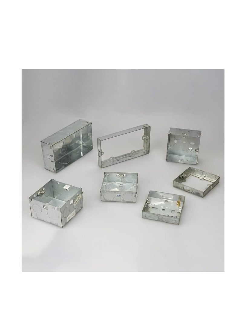 KNP - KNP Electrical Metal Back Box (150x150x75 mm) in a pack of 5 provides a reliable enclosure for electrical switches, outlets, and other devices in residential, commercial, and industrial environments. - Image 1