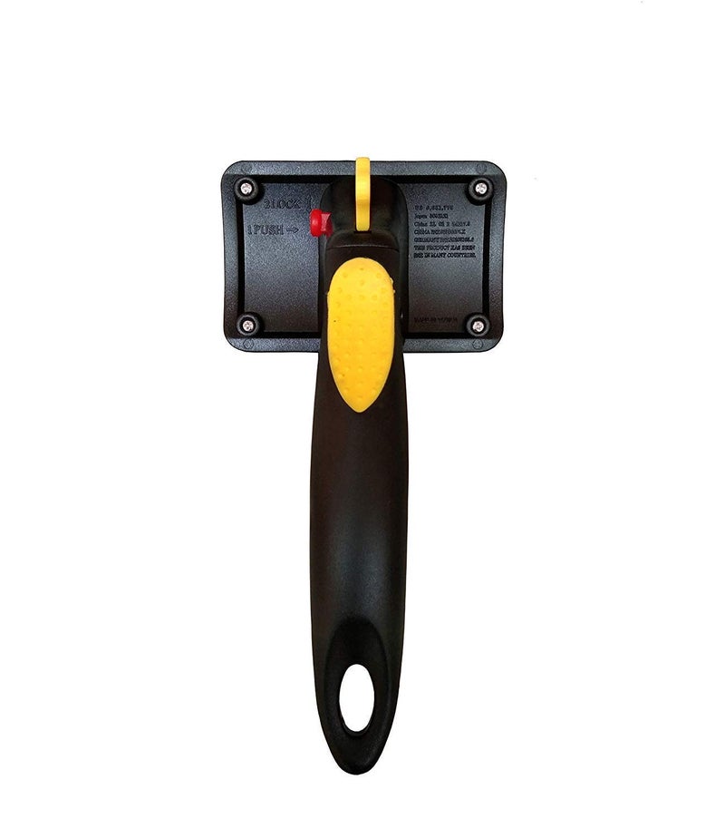 Spanker Dog Grooming Plastic Auto Slicker Self Cleaning Hair Brush for Dogs & Puppies - Color May Vary SSTP - Image 4
