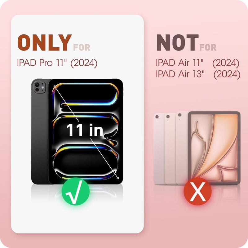 آي-بلاسون حافظة لجهاز iPad Pro مقاس 11 بوصة 2024 مع حامل قلم، [حامل ثلاثي الطيات نحيف] [إيقاظ/إسبات تلقائي]، غطاء حماية من TPU الناعم لجهاز iPad Pro M4 مقاس 11 بوصة، سلسلة Cosmo، ر��امي - Image 2