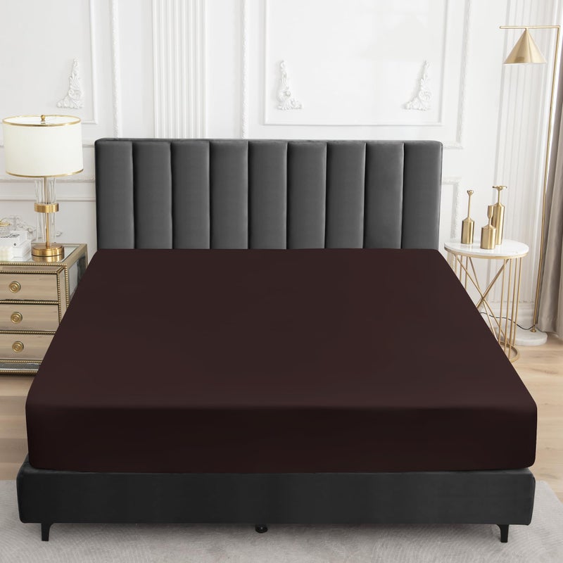 Sufdari Twin XL Mattress Protector Waterproof Mattress Protector Fitted Sheet Style Mattress Cover with 18"" Deep Pocket Washable and Comfortable-Chocolate Twin XL - Image 3