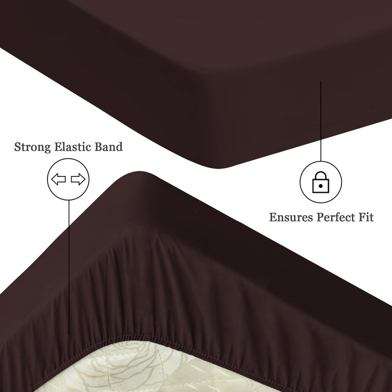 Sufdari Twin XL Mattress Protector Waterproof Mattress Protector Fitted Sheet Style Mattress Cover with 18"" Deep Pocket Washable and Comfortable-Chocolate Twin XL - Image 4