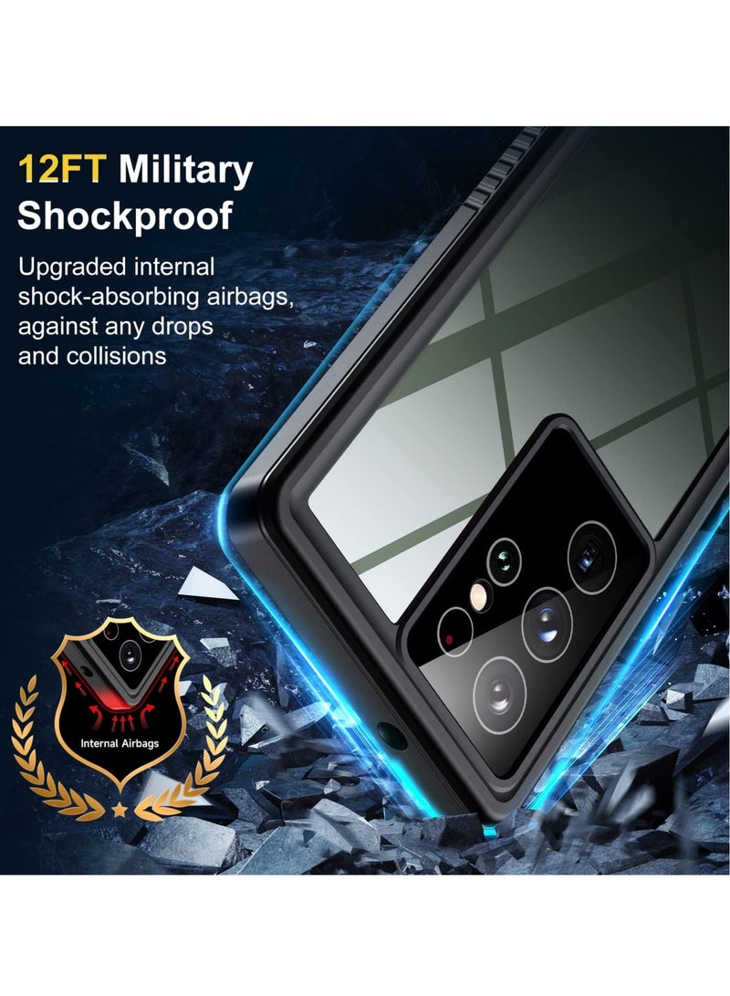 Captaintech Ultimate Protection for Samsung Galaxy S23 Ultra, Built-in Lens Screen Protector, Full-Body Shockproof, Drop Proof, Dustproof, Underwater Use Case for Galaxy S23 Ultra 5G 6.8” (Black) KSA | Riyadh, J - Image 4