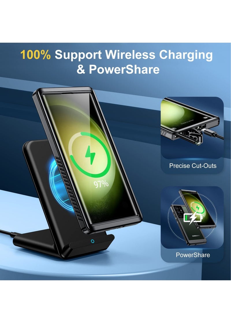 Captaintech Ultimate Protection for Samsung Galaxy S23 Ultra, Built-in Lens Screen Protector, Full-Body Shockproof, Drop Proof, Dustproof, Underwater Use Case for Galaxy S23 Ultra 5G 6.8” (Black) KSA | Riyadh, J - Image 5