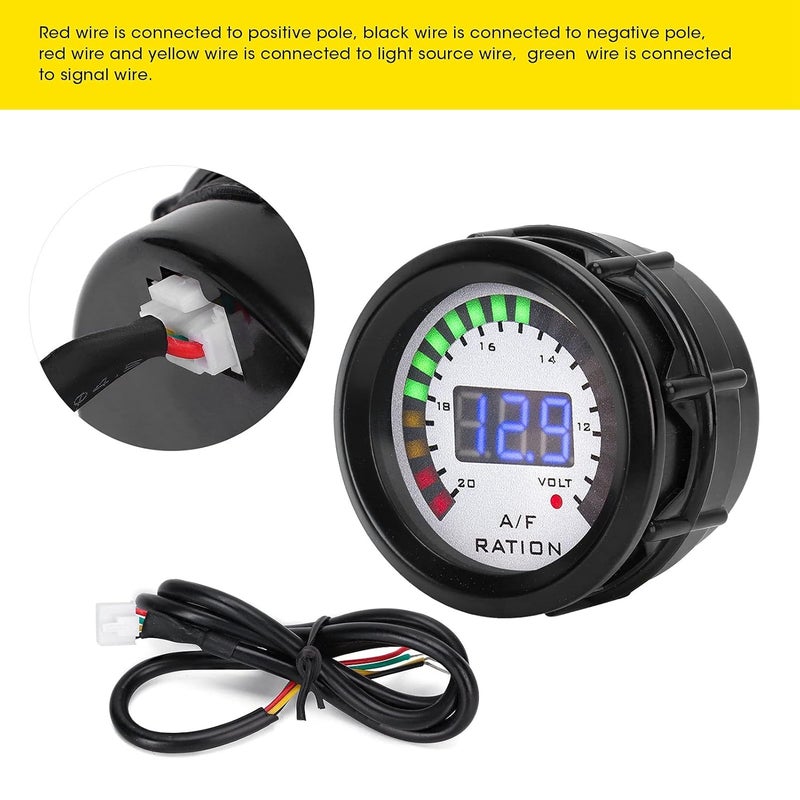 KIMISS 52mm Air Fuel Ratio Gauge Kit - Image 3
