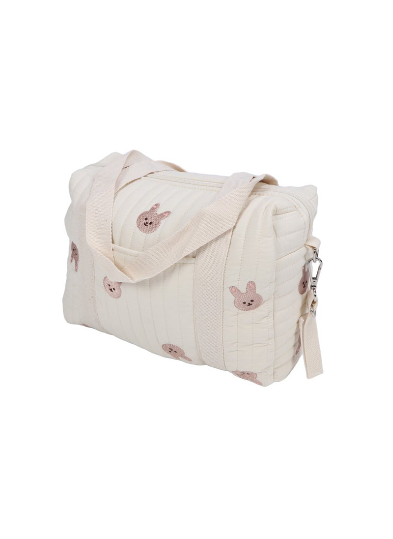 Velaurs Multifunctional Stroller Storage Bag, Diaper Bag, Zipper Embroidered Tote Bag Reusable (Rabbit)  - Image 5