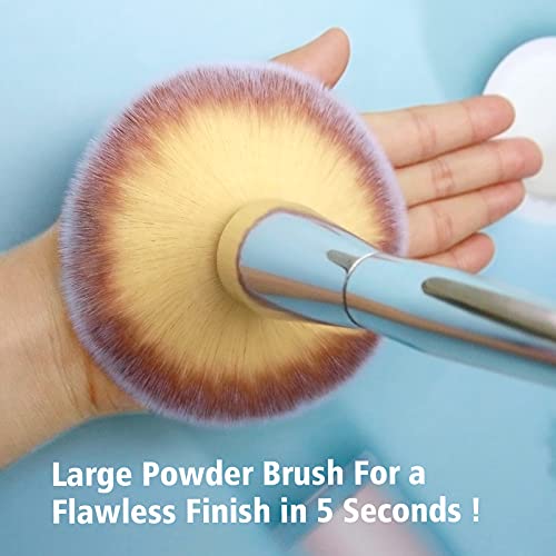 Daubigny Foundation Brush,Daubigny Large Powder Brush Flat Arched Premium Durable Kabuki Makeup Brush Perfect For Blending Liquid,Cream and Flawless Powder,Buffing, Blending,Concealer … - Image 4