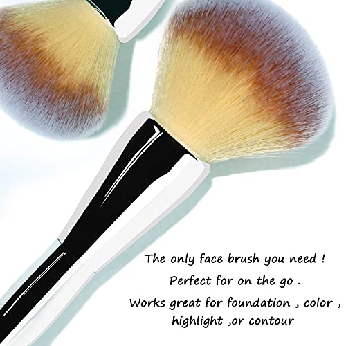 Daubigny Foundation Brush,Daubigny Large Powder Brush Flat Arched Premium Durable Kabuki Makeup Brush Perfect For Blending Liquid,Cream and Flawless Powder,Buffing, Blending,Concealer … - Image 2