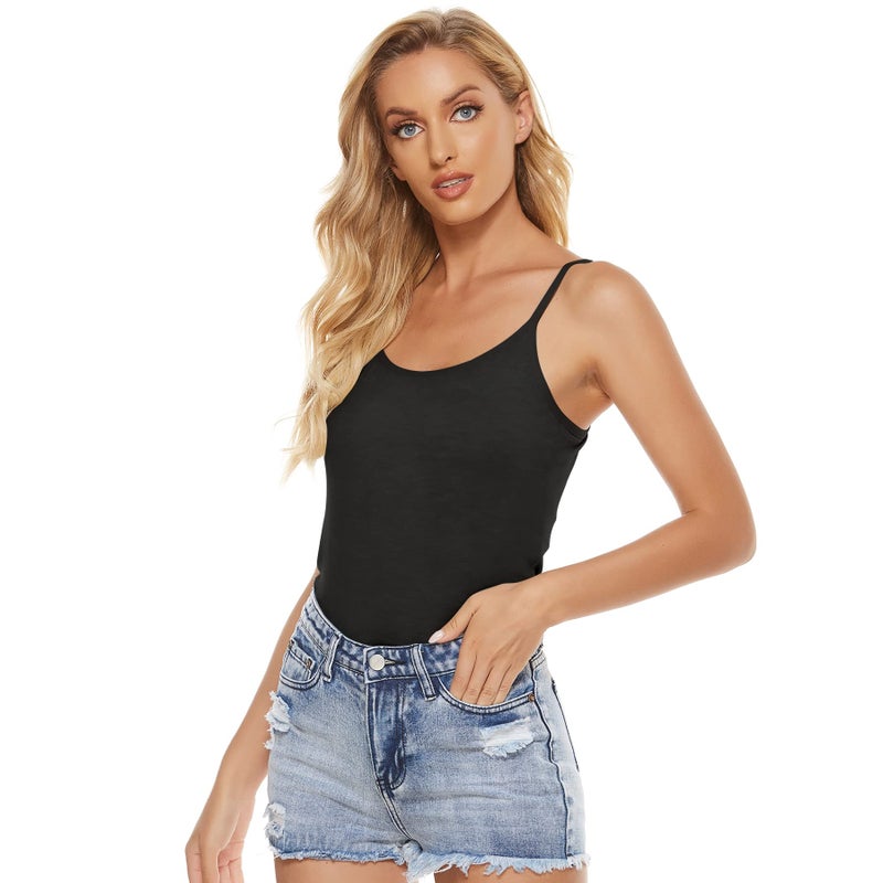BQTQ 5 Pcs Women's Camisole Tank Top Undershirt Spaghetti Strap Under Shirts, M Black - Image 2
