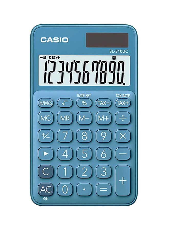 CASIO Portable Calculator SL-310UC-BU-N-DC Blue - Image 1