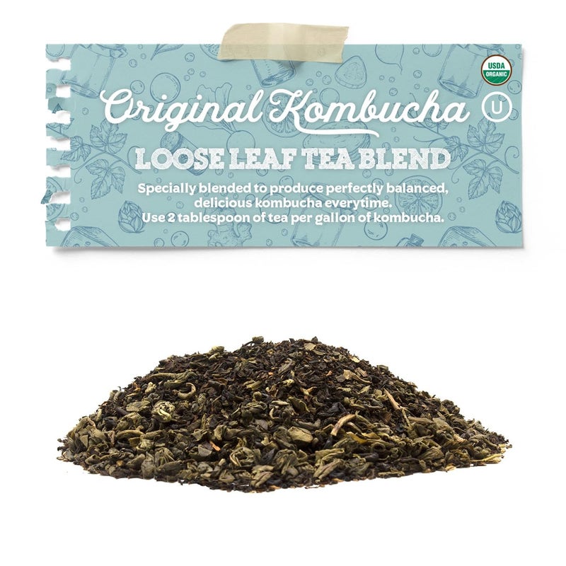 Fermentaholics USDA Certified Organic Kombucha Tea Blend 8 oz | Makes 22 Gallons | Kosher Certified | Organic Black and Green Tea Blend | Loose Leaf - Image 4