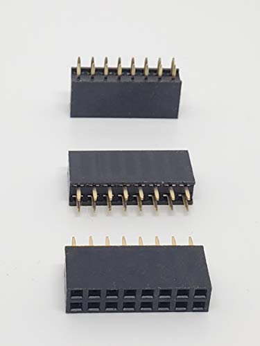 Connectors Pro 25-Pack 16P 2.54mm 0.1" Pitch PCB Female Pin Headers 2x8 Dual Rows 16 Pins Female Sockets to Male Straight PCB DIP, Double Rows PC Board Through-Board Strip (2x8-16P-25PK) - Image 5