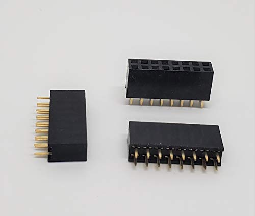 Connectors Pro 25-Pack 16P 2.54mm 0.1" Pitch PCB Female Pin Headers 2x8 Dual Rows 16 Pins Female Sockets to Male Straight PCB DIP, Double Rows PC Board Through-Board Strip (2x8-16P-25PK) - Image 4