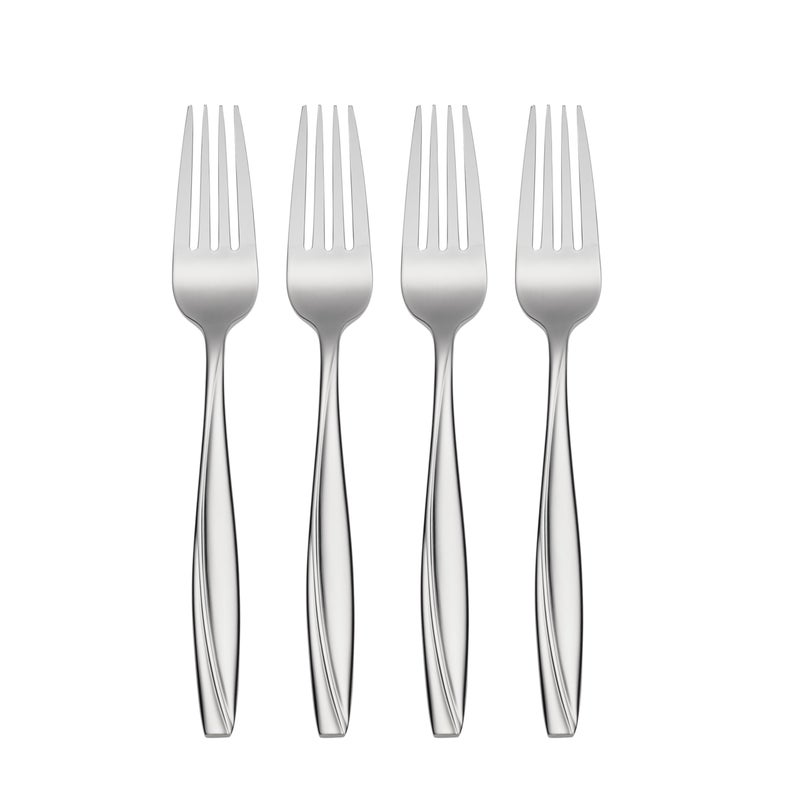 Oneida Camlynn Everyday Flatware Dinner Forks 180 Stainless Steel Set of 4 Silver