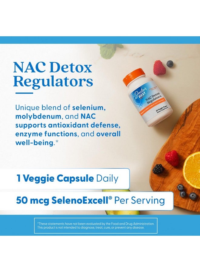 Doctor's Best Doctors Best NAC Detox Regulators, Supports Cellular Health & Liver Function, Non-GMO, Gluten Free, Soy Free, Vegetarian 60 Veggie Caps - Image 3