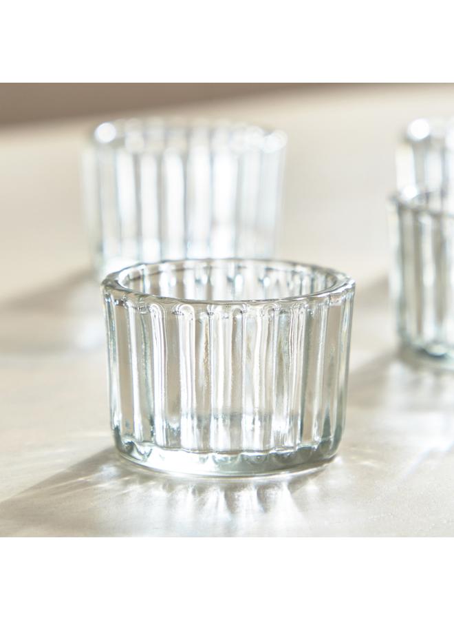 تريا طقم حامل شموع صغيرة شفاف مكون من 4 قطع مقاس 5.5×4 سم - Image 3