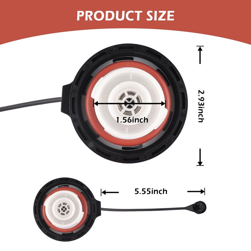 IHOTDER Fuel Tank Cap Replaces OEM#95995094 - Tight Sealing Gas Cap Compatible with Chevy Corvette,Buick Allure,GMC Canyon,Saturn Aura,Pontiac G3/G5/G6,Cadillac DTS/CTS - Car Mods Fuel Cap - Image 2