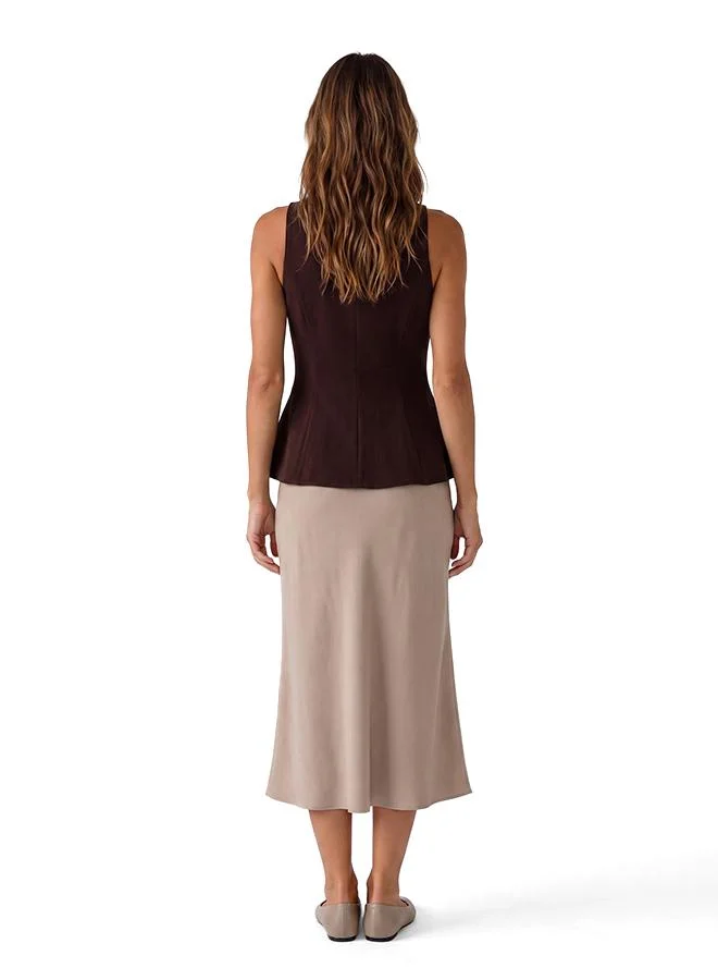 كوتون Sleeveless Peplum Blouse