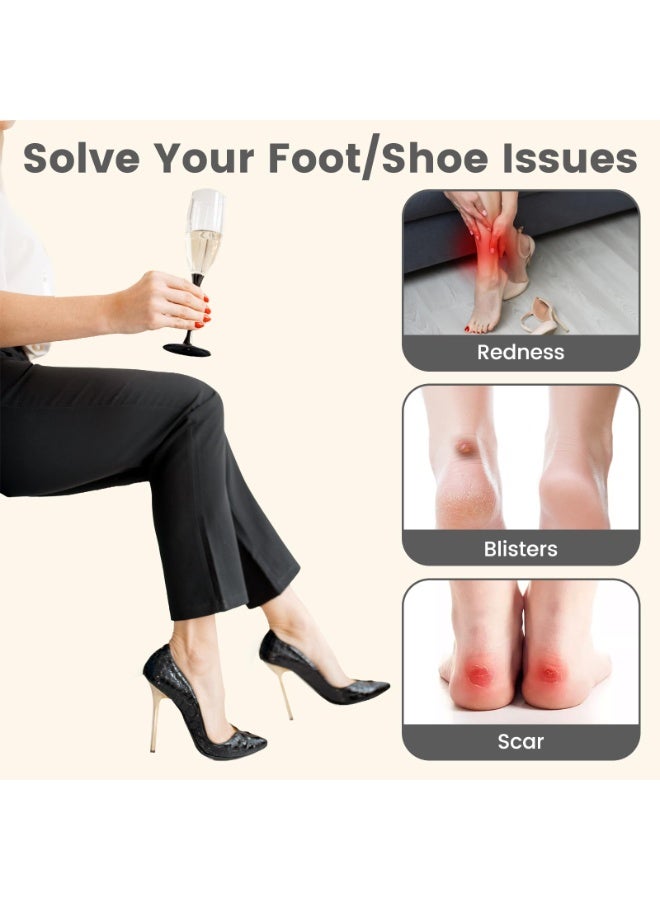 NAKODU Back of Heel Cushion Pads, 8Pcs Mesh Adhesive Heel Grips Inserts for Boots, Loose Shoes Too Big, Reusable Heel Guards Liners for Women Men, Anti Blister Shoe Liners Heel Protectors - Image 5