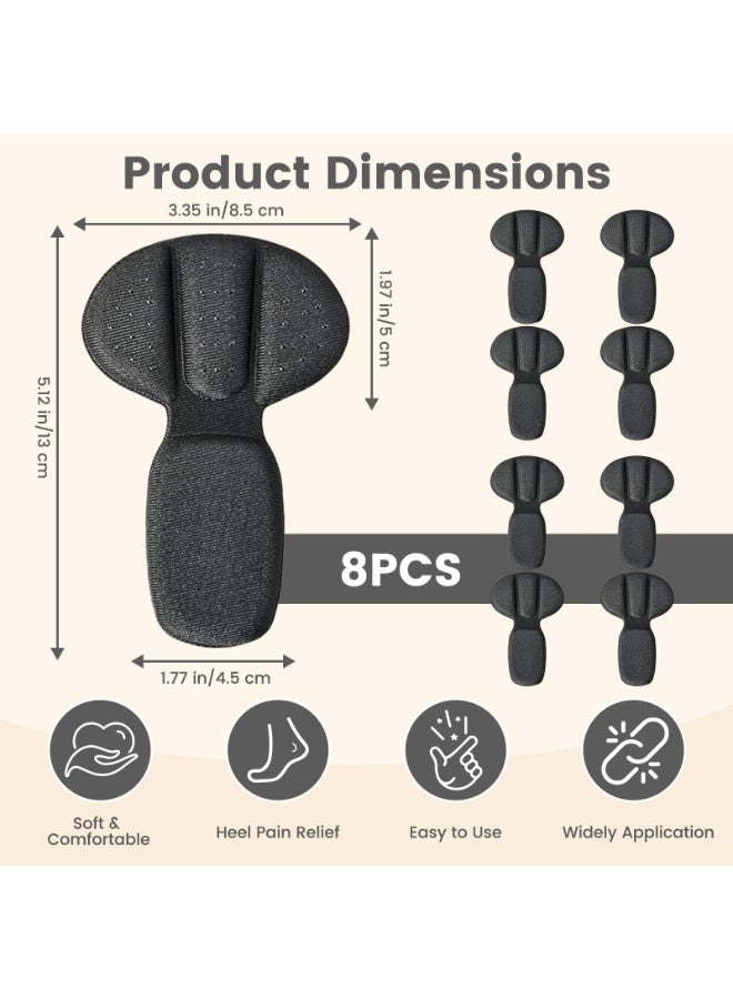 NAKODU Back of Heel Cushion Pads, 8Pcs Mesh Adhesive Heel Grips Inserts for Boots, Loose Shoes Too Big, Reusable Heel Guards Liners for Women Men, Anti Blister Shoe Liners Heel Protectors - Image 2