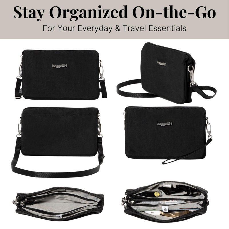 Baggallini Womens The Only Mini Bag, Black, One Size US - Image 5