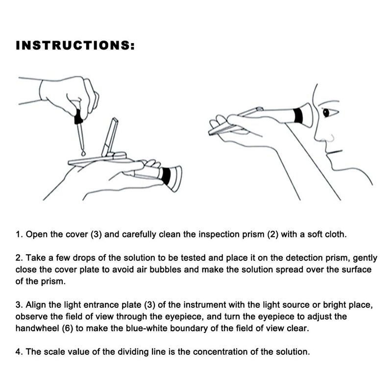 Handheld Liquid Refractometer Reliable 0-80% Measuring Device Simple Effect for Different Scenarios Aluminum - Image 5