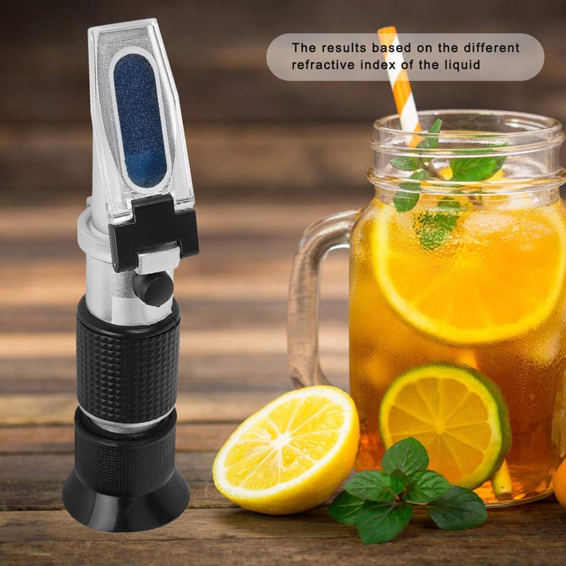 Handheld Liquid Refractometer Reliable 0-80% Measuring Device Simple Effect for Different Scenarios Aluminum - Image 3