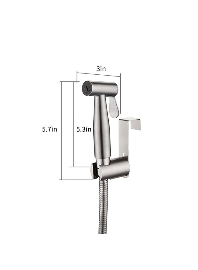 Loquat Handheld Bidet Sprayer Silver 5.7x5.3x3centimeter - Image 2