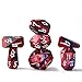 FONVGOGO Metal Dice Set D and D for Dungeons and Dragon Metal Polyhedral DND Dice with Cardboard Box Unique Cool RPG Dice for Role Playing Tabletop Games Gifts Black Red - Image 2