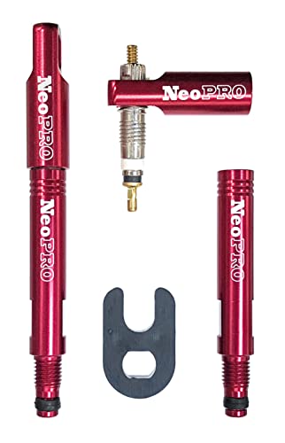 NeoPRO Presta Valve Extension Extender with CNC Cap and Core Kit (Pack of 2) Available Lengths 20,30,40,60 mm - 5 Colors (Blue, 30mm) - Image 2