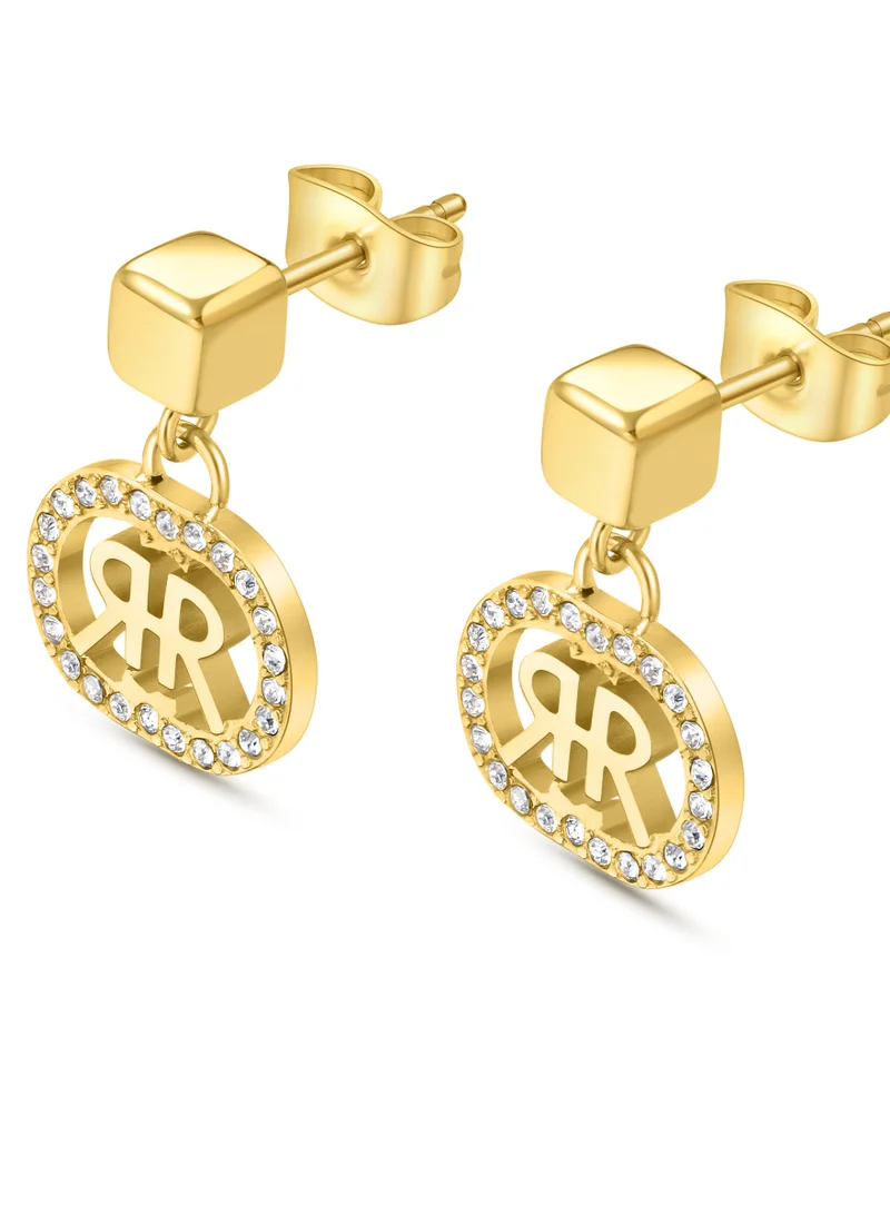 شيروتي 1881 Gold Plated Crystals Earrings for Women