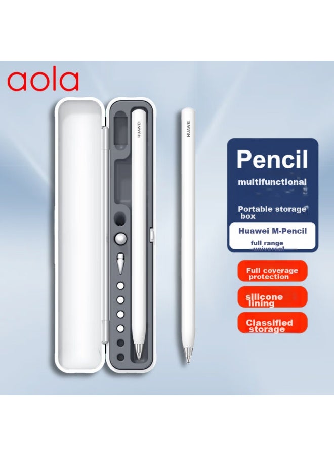 Australian Wave أولانغ، مناسب لقلم هواوي M-Pencil 3 ستار فلاش، غلاف قلم اللمس هواوي M-Pencil الجيل الأول/الثاني/الثالث، غلاف تخزين مضاد للصدمات من السيليكون الناعم، أبيض - Image 1