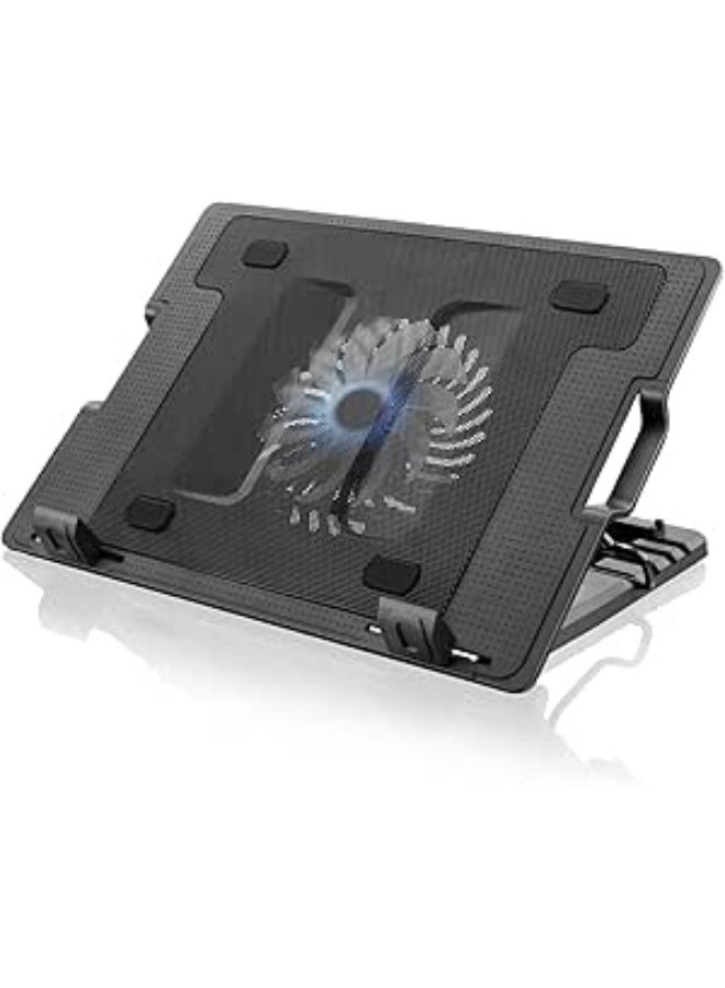 Laptop Cooling Pad Stand – Dual USB Ports, LED Light, Supports 9"-17" Laptops - Image 1