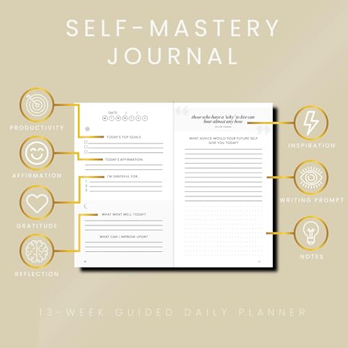 Realizations Self-Mastery Gratitude Journal for Women with Prompts - Daily Journal for Womens - Reflection Manifestation Journals for Mindfulness - 5 Minute Journaling for Womens - Guided Journals for Women & Men - Image 2