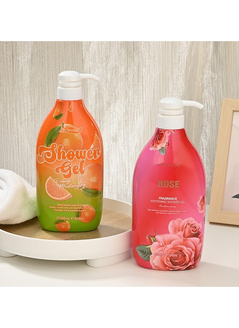 Kormesic Orange VC Body Wash 800ml - Brightening & Refreshing  - Image 3