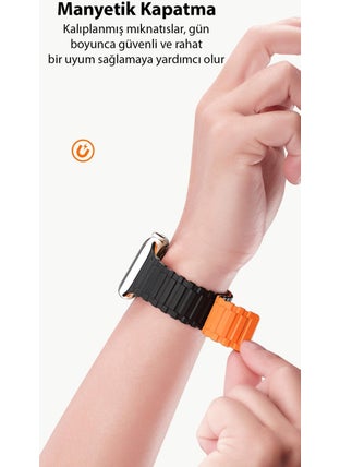 Coofbe Magnetic Silicone Band Strap For Apple Watch 38-40-41MM, Apple Watch 2-3-4-5-6-7-8 and Se  - Image 3