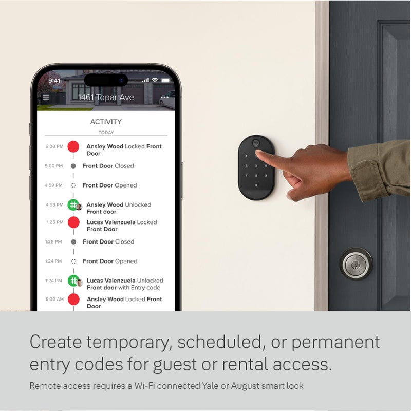 Yale Keypad - Smart Bluetooth Keypad for Yale Approach, Wi-Fi Lock, Smart Locks for Easy Pin Code Entry and One-Touch Locking - Image 2