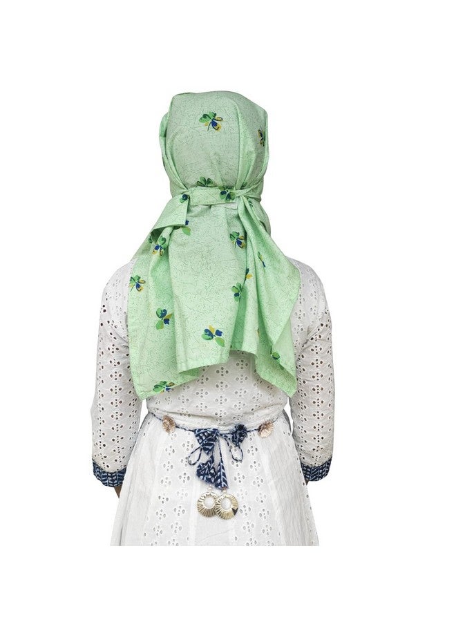 Switchon Cotton Export quality scarf mask Women Hijab for 12 yrs. and above,2 piece (Red_Green) - Image 3
