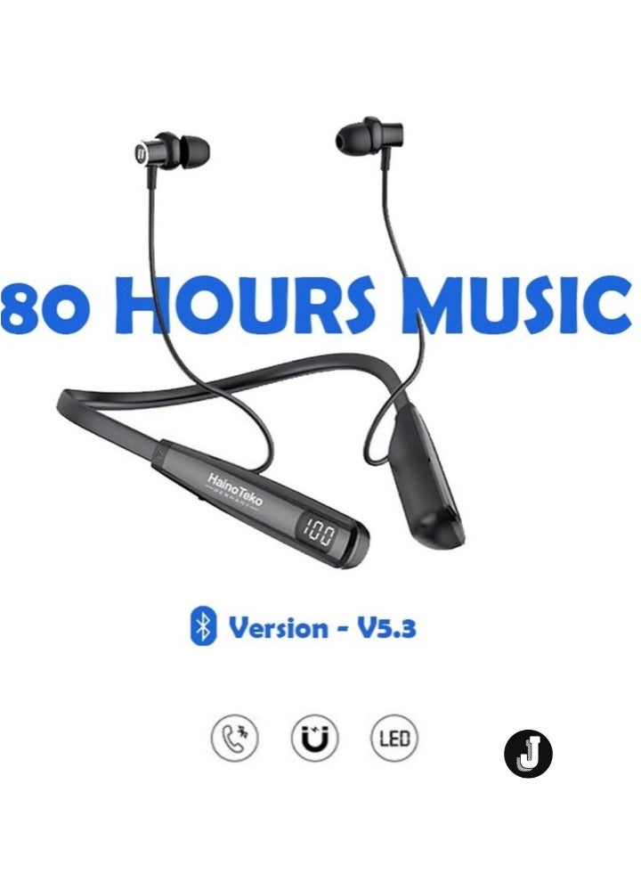 JAJEEK "2024 Wireless Bluetooth Neckband Earphones – Comfortable and Secure Fit, Long Battery Life, Deep Bass, Sweatproof Sports Headphones" - Image 3